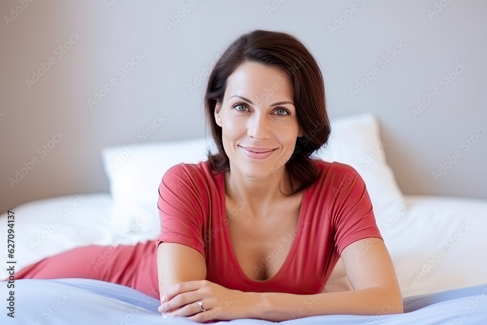 Smiling attractive sexy mature woman looking at the camera Smiling attractive sexy mature woman looking at the camera