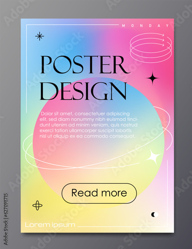 Abstract poster with gradient vector