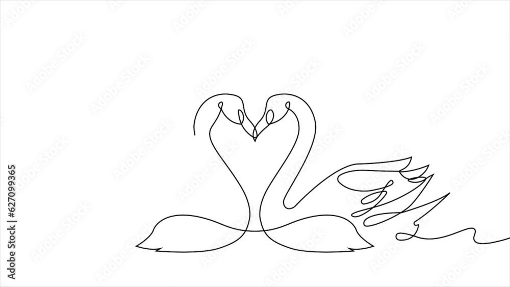 Animation in continuous line style Animation in continuous line style