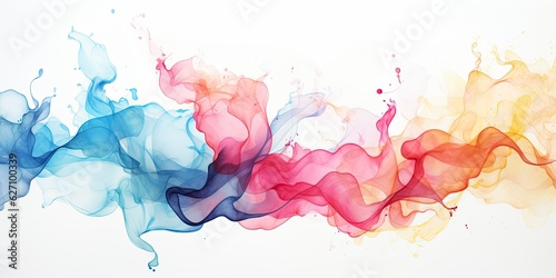 Watercolor Splashes Ephemeral Watercolor Splashes - Transient Colors Unleashed - Embrace the Fleeting Expression in Every Brushstroke - Delicate Watercolor Art Generative AI Digital Illustration © Cool Patterns