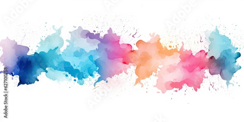 Watercolor Splashes Soft Watercolor Splashes - Gentle Upward Strokes with Ink Spots in Vector Style - Embrace the Detailed Expression in Every Splotc Generative AI Digital Illustration