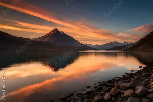 sun behind the mountains 