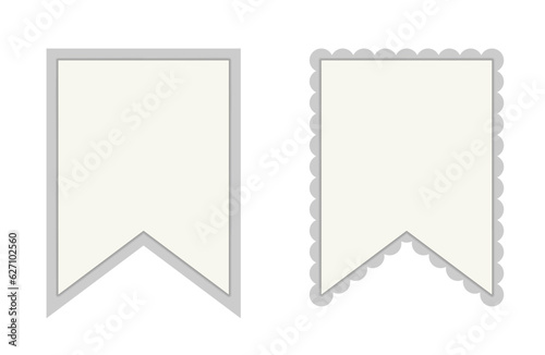 Dovetail banner template basic and scalloped. Clipart image photo