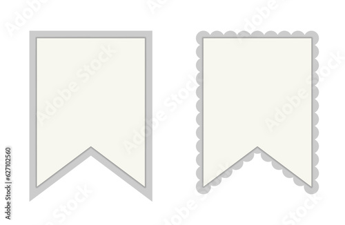 Dovetail banner template basic and scalloped. Clipart image