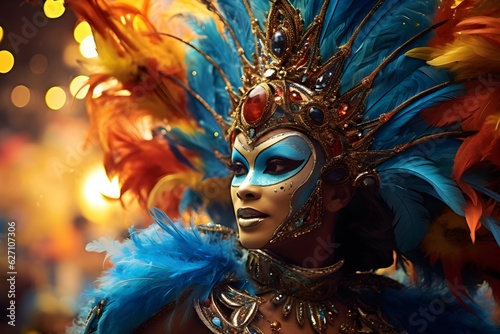 Flamboyant Close Up at the Rio de Janeiro Carnival