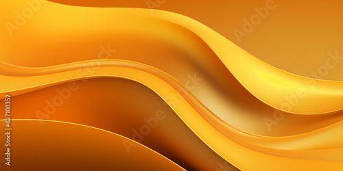 abstract yellow and orange background with smooth lines created with AI 