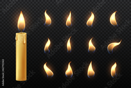 Candle flame for animation set