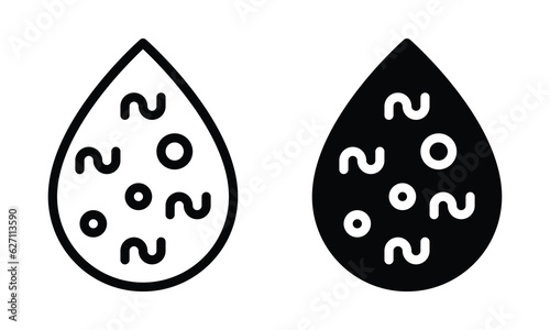 Dirty water icon with outline and glyph style.