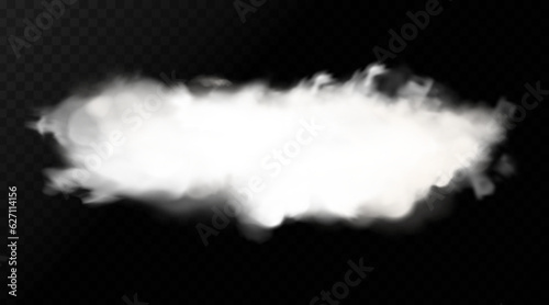 Vector realistic isolated cloud on the transparent background White cloud isolated on black background ,Textured smoke ,brush effect