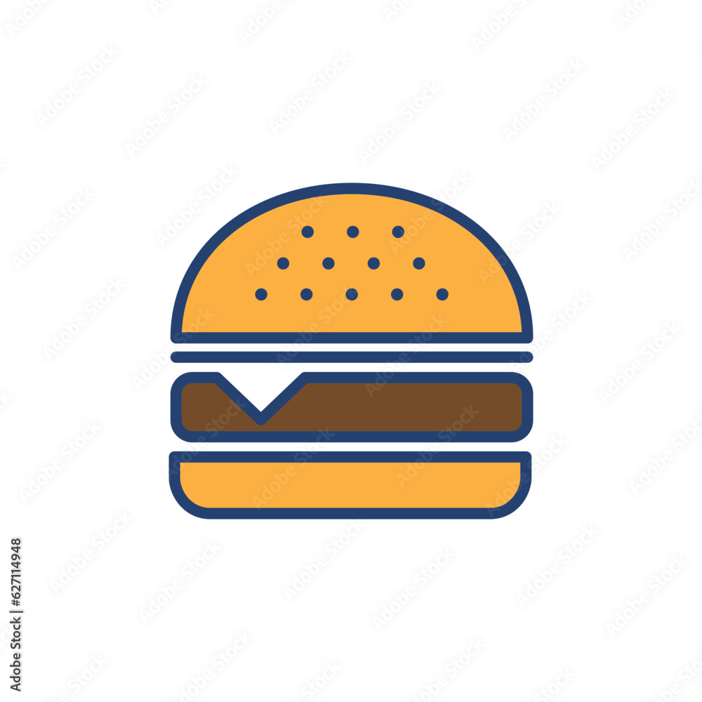 Burger icon vector. burger sign and symbol. hamburger Burger icon vector. burger sign and symbol. hamburger