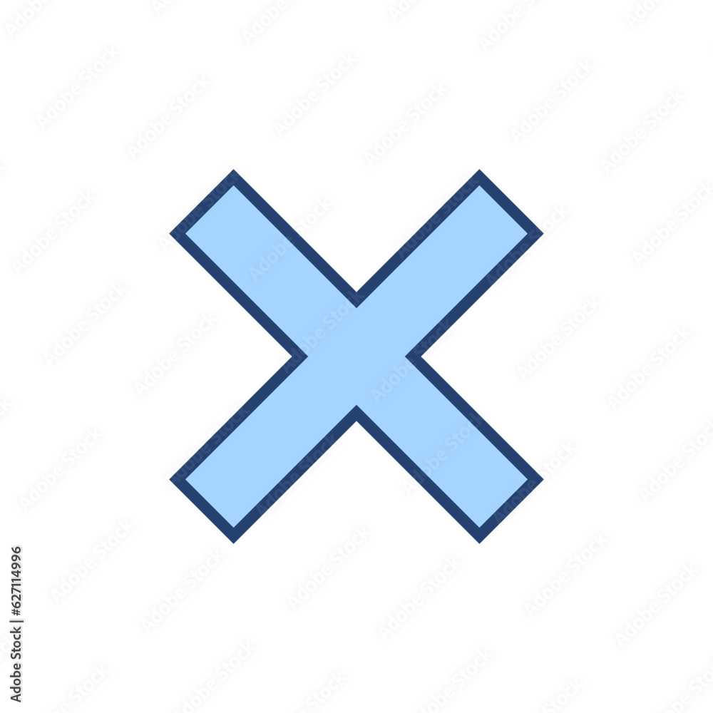 Close icon vector. Delete sign and symbol. cross sign Close icon vector. Delete sign and symbol. cross sign