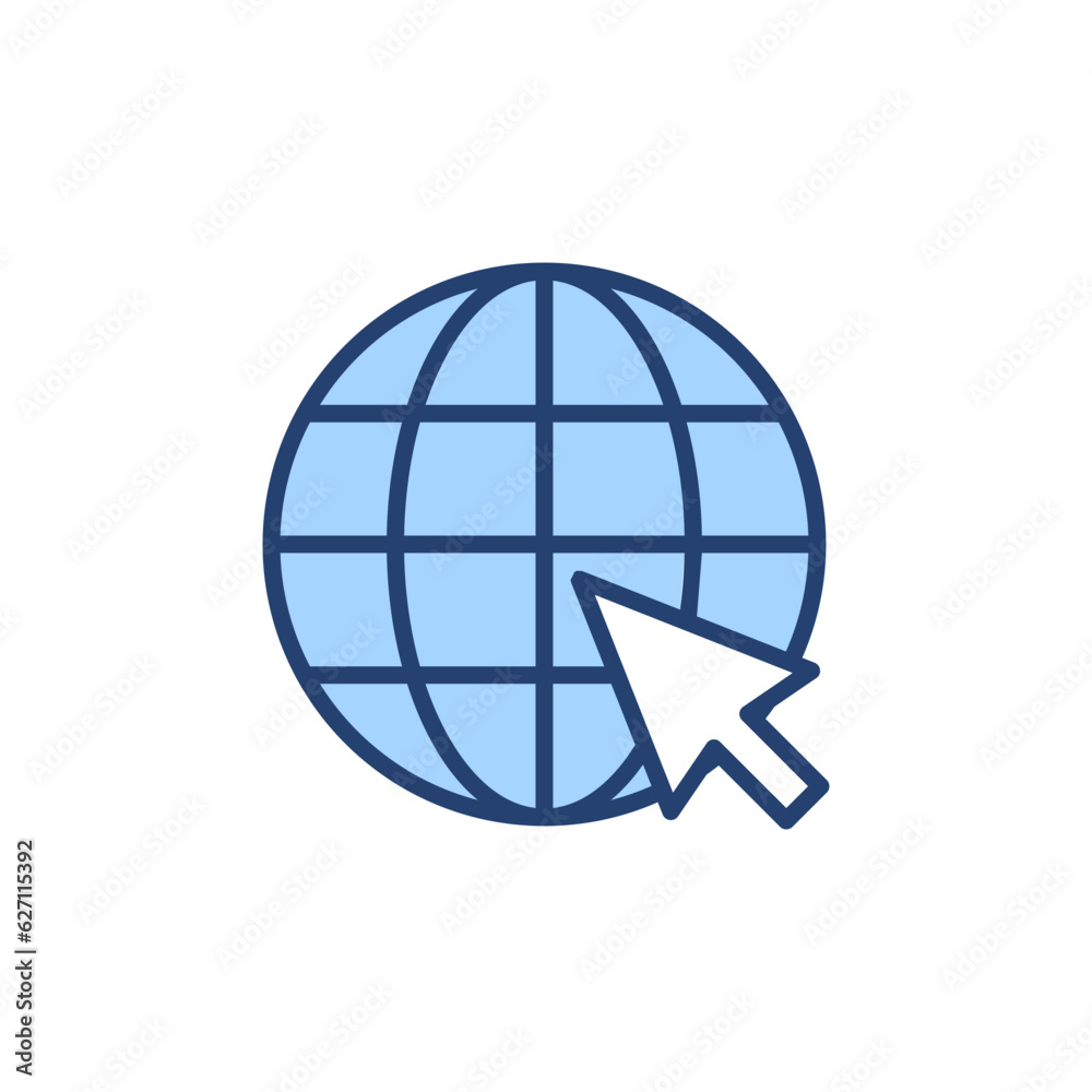 Web icon vector. go to web sign and symbol. web click icon. Global search icon Web icon vector. go to web sign and symbol. web click icon. Global search icon