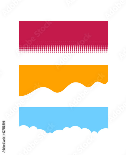 Set of colorful divider headers concept