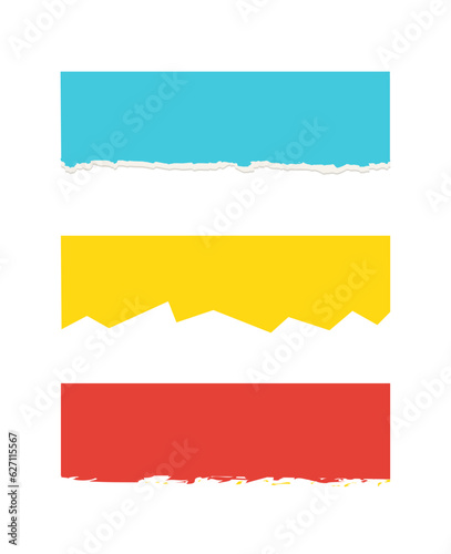 Set of colorful divider headers concept