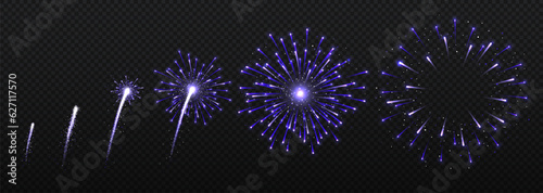 Fireworks animation on copy space vector concept