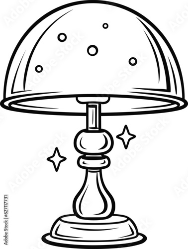 Table Lamp coloring pages vector animals
