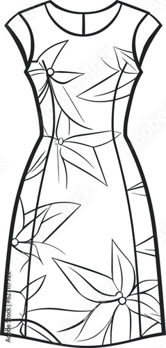 Bodycon Dress coloring pages vector animals