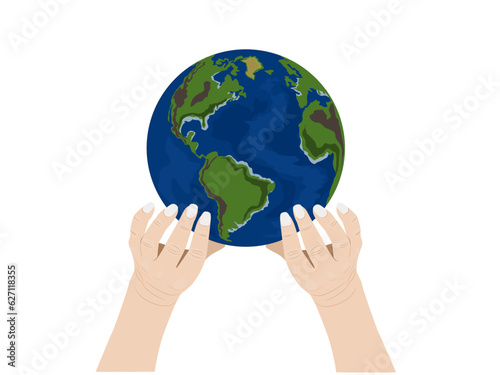 Put the world on both hands.