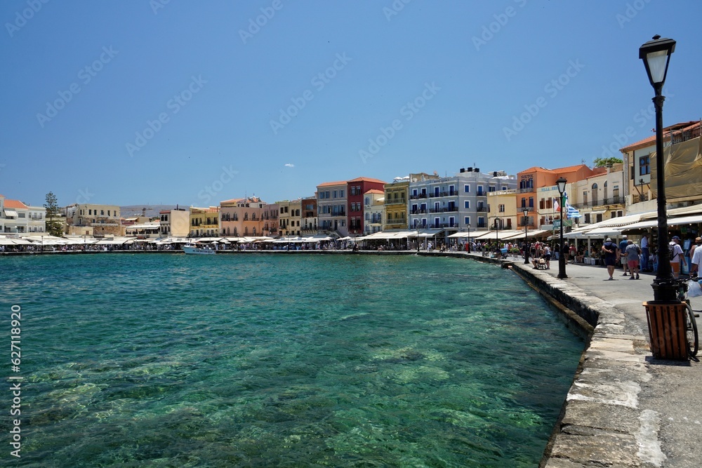 Promenade around Chania's Venetian Harbor, Crete