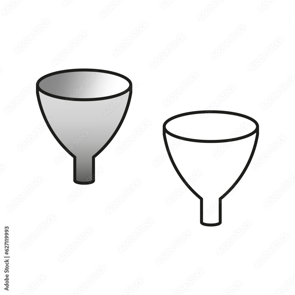 Funnel icon. Vector illustration. EPS 10. Funnel icon. Vector illustration. EPS 10.