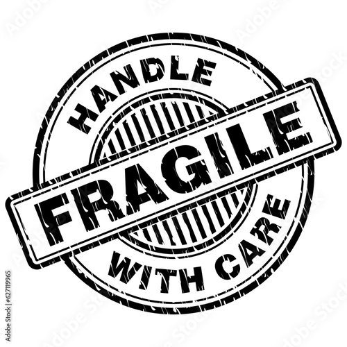 Fragile handle with care stamp vector