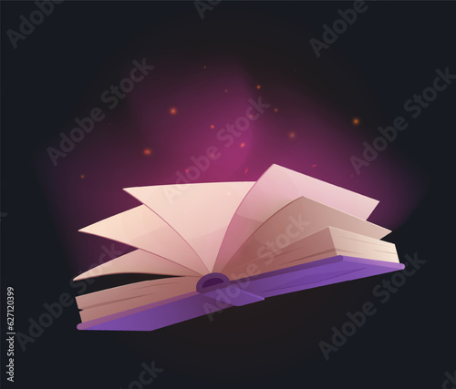 Magic spells closed book vector concept
