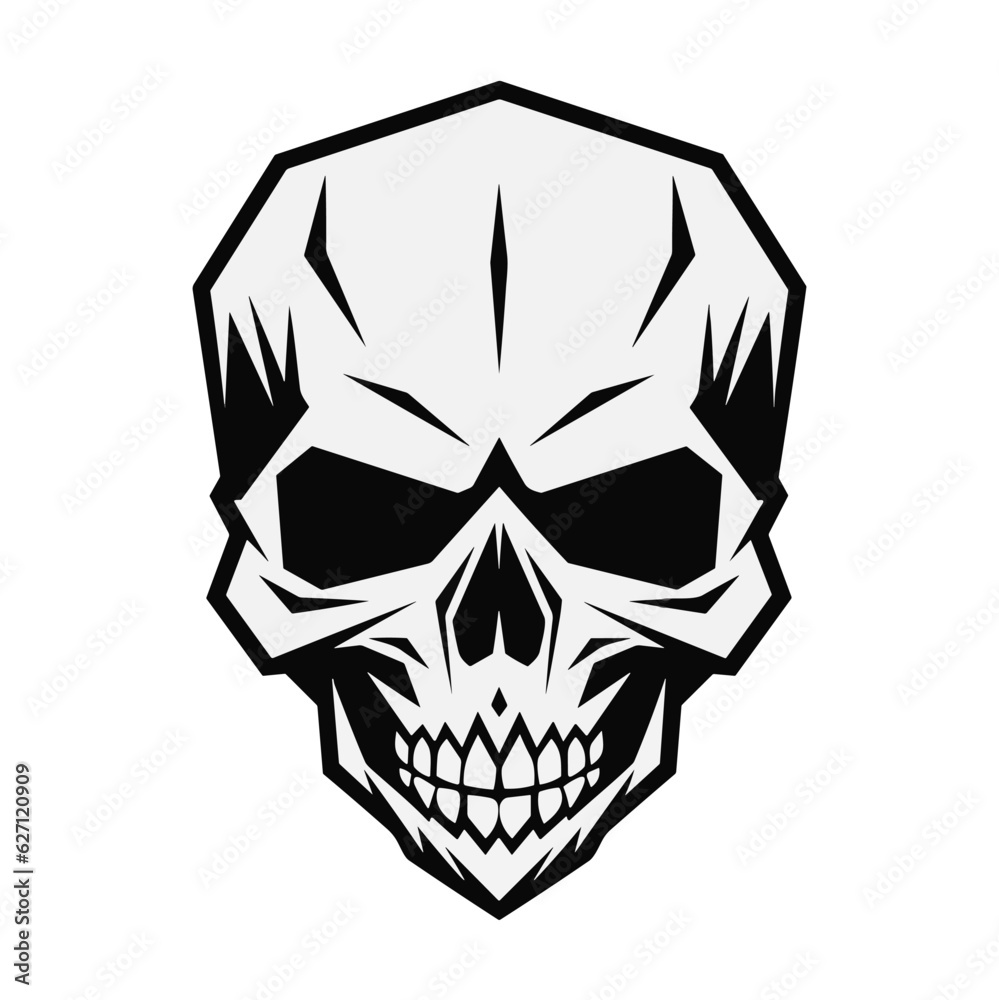 Artistic vector of a skull illustration. Suitable for tattoo, design, and logo. Artistic vector of a skull illustration. Suitable for tattoo, design, and logo.