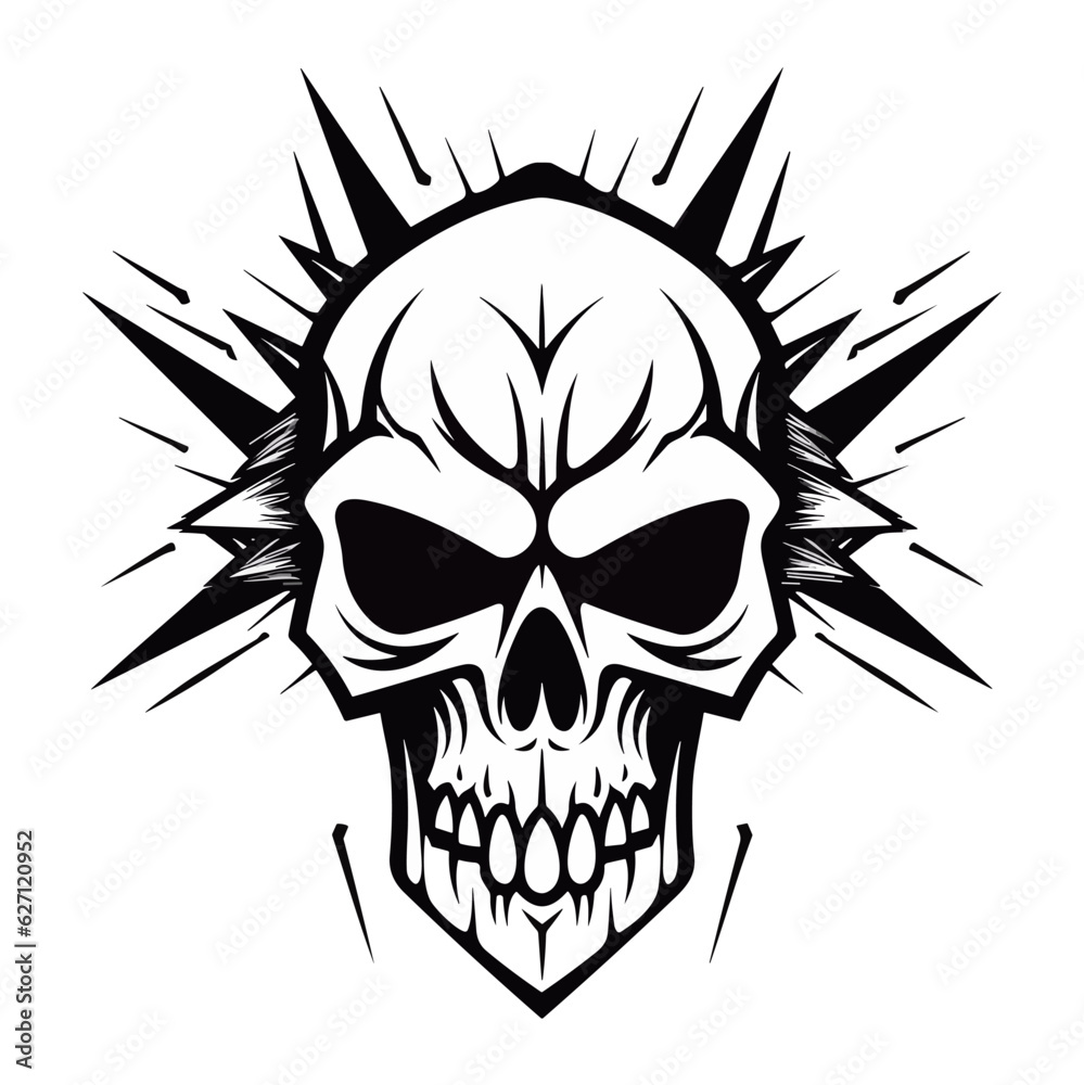 Artistic vector of a skull illustration. Suitable for tattoo, design, and logo. Artistic vector of a skull illustration. Suitable for tattoo, design, and logo.