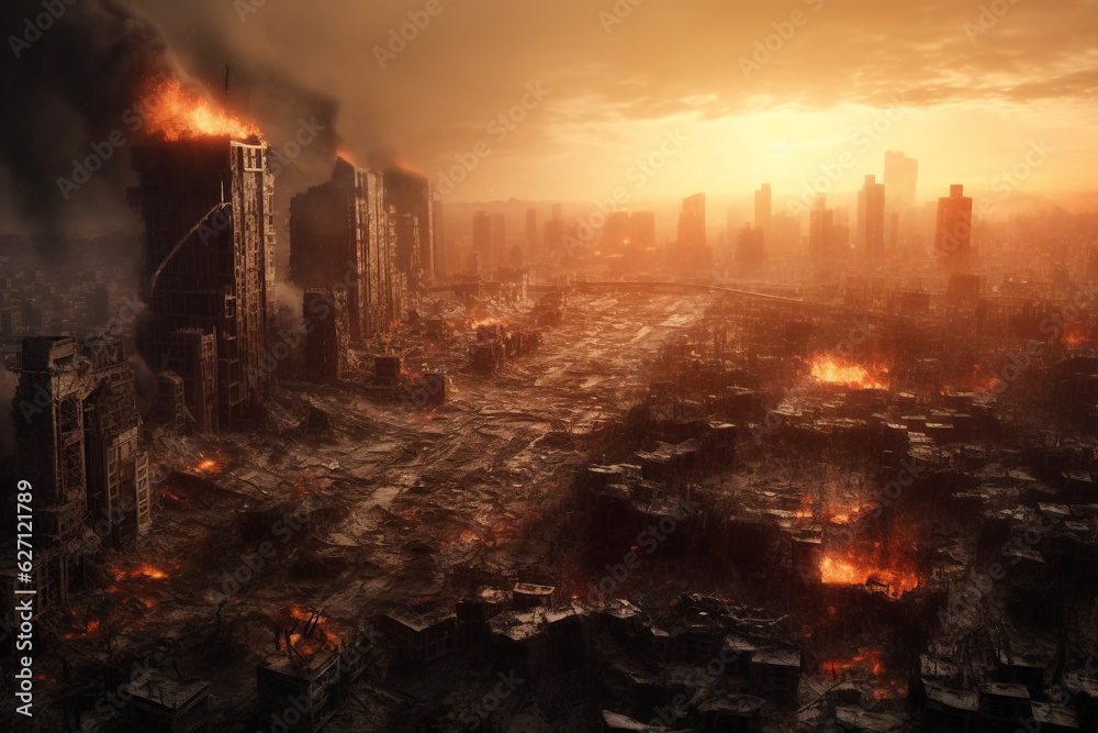 city after apocalypse 3d rendering city after apocalypse 3d rendering