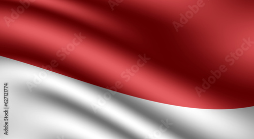 Wavy Indonesian nation flag for independence day vector design