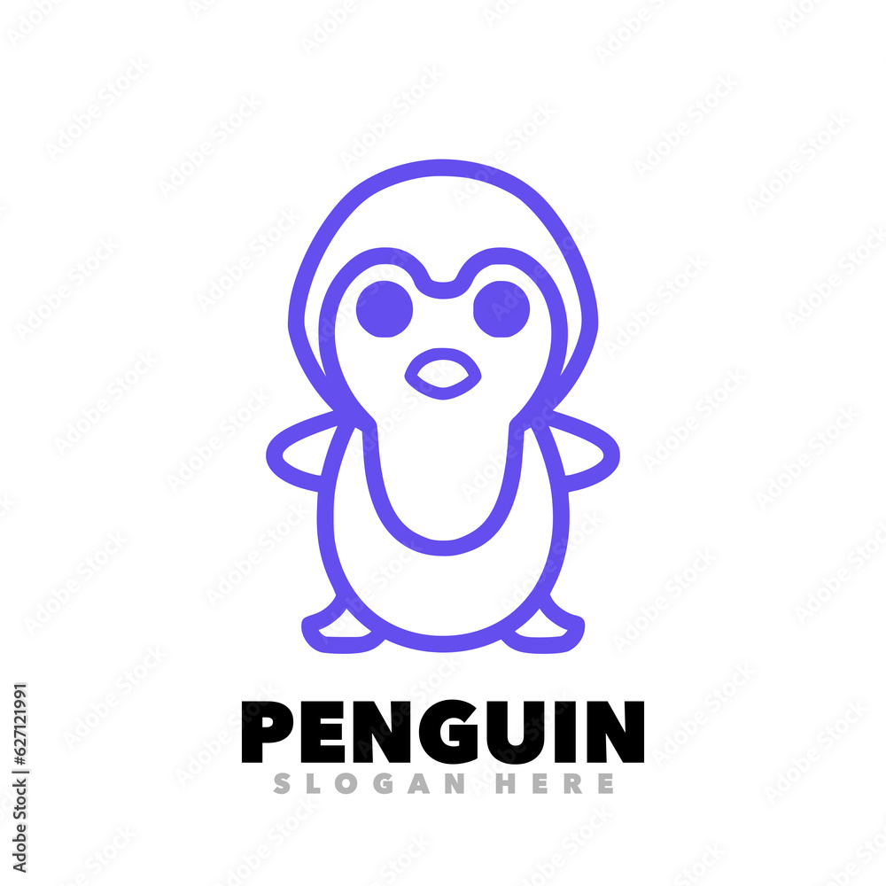 Penguin line art