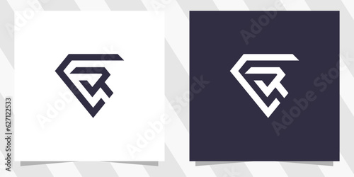 letter rc cr logo design