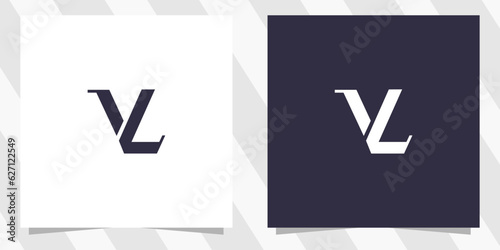 letter vl lv logo design photo