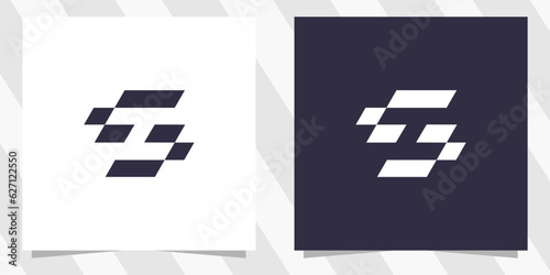 letter ts st logo design