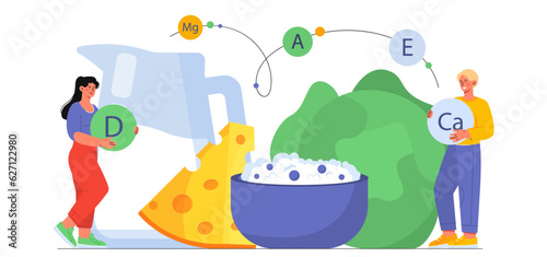 People with probiotics vector concept