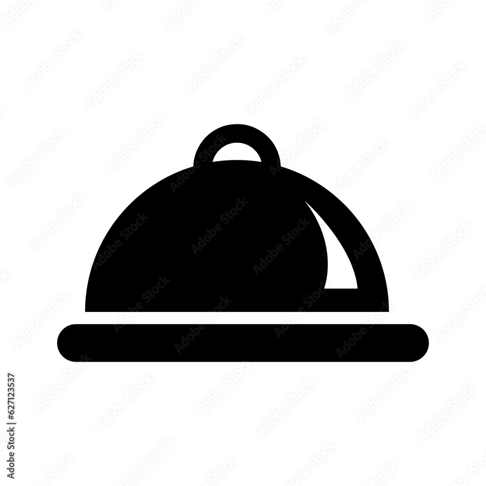 Covered Food, Meal Tray. Flat symbol illustration on white background..eps Covered Food, Meal Tray. Flat symbol illustration on white background..eps