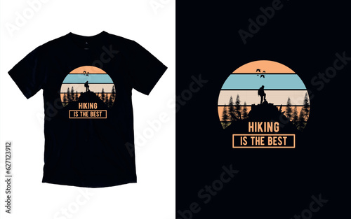  Wander, Conquer, Hiking Adventure Awaits, Embrace the Journey T-shirt Design photo