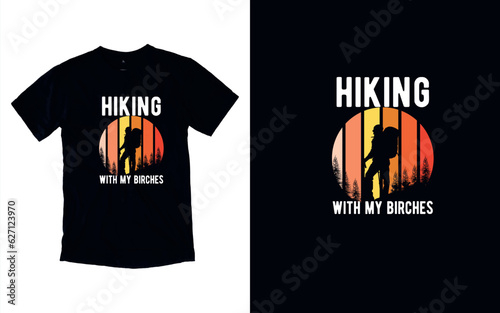  Wander, Conquer, Hiking Adventure Awaits, Embrace the Journey T-shirt Design photo