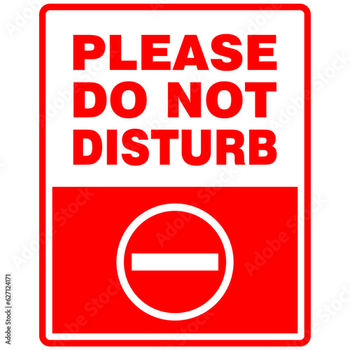 Please do not Disturb, sign and sticker vector