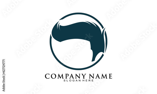 Man hairstyle illustration vector logo