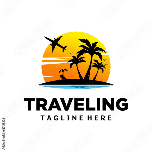 Travelling logo ideas vector image