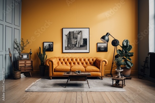 Living interior inspired by modern farmhouse design