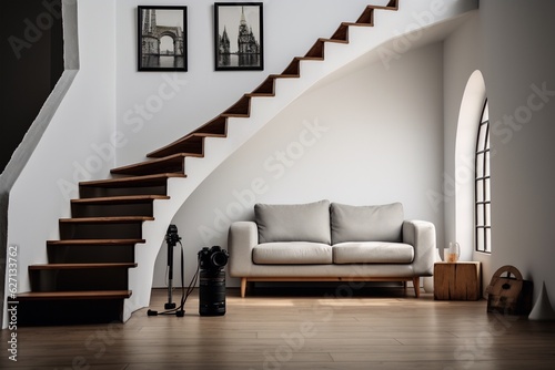 Living interior inspired by modern farmhouse design