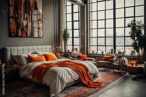 Bedroom interior inspired by Bohemian design