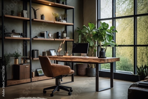 Office interior inspired by Bohemian design