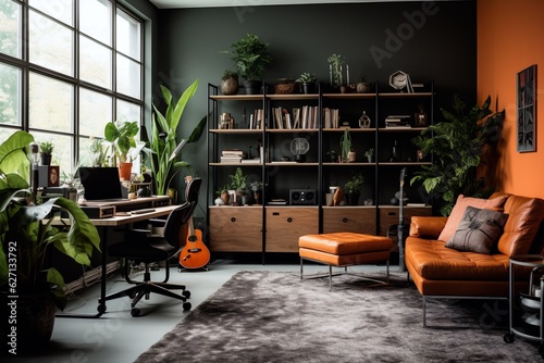 Office interior inspired by Bohemian design