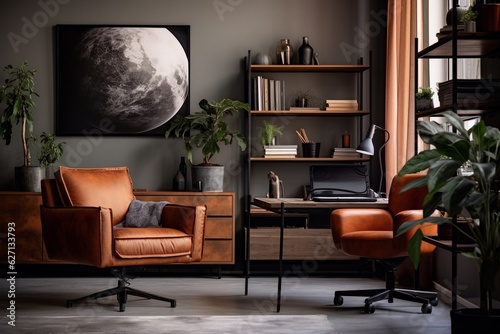 Office interior inspired by Bohemian design