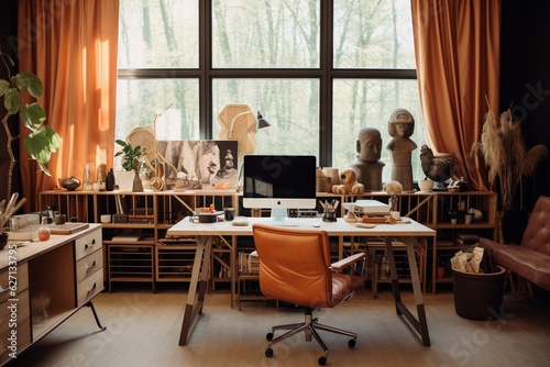 Office interior inspired by Bohemian design