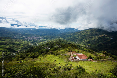 Cocorna, Antioquia - Colombia - Mountainous landscape of eastern Antioquia - Mountains, blue sky and trees photo