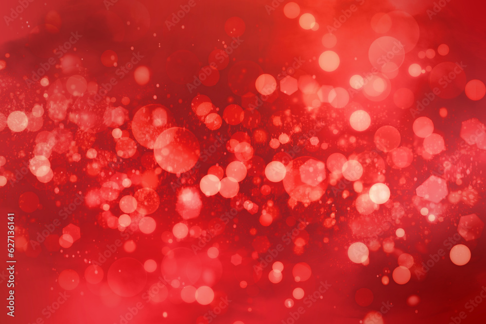 キラキラ輝く赤色の背景イラスト
